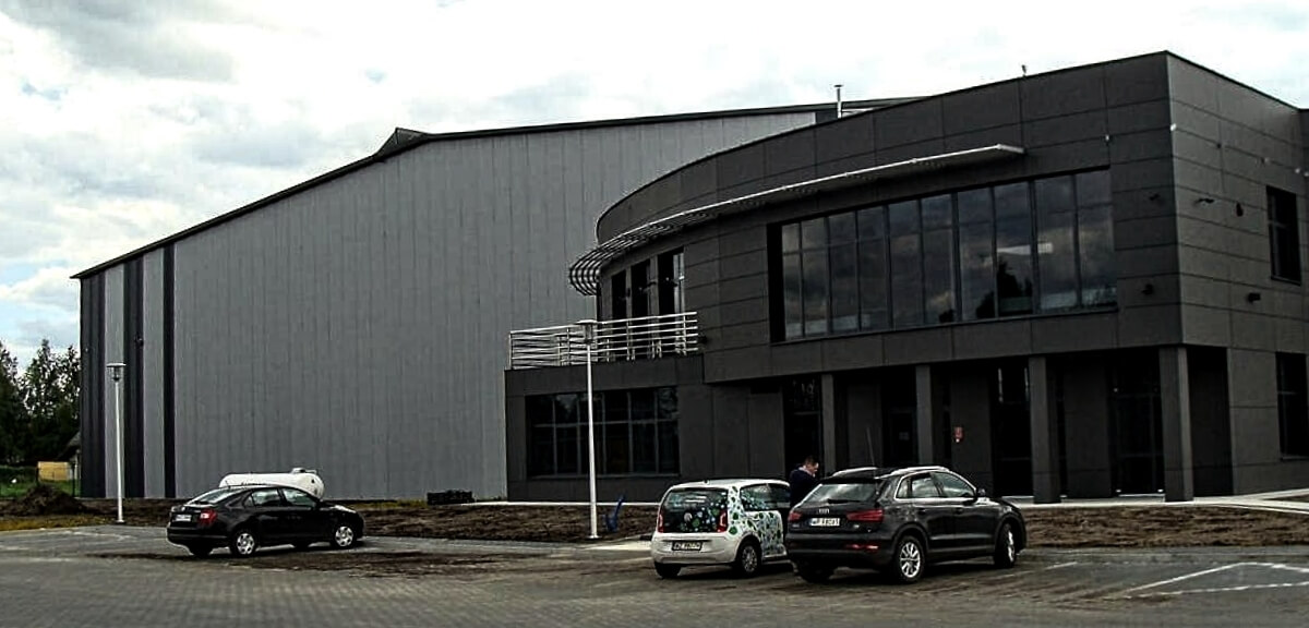 Budowa budynku sortowni owoców. Żdżarów. Powiat sochaczewski